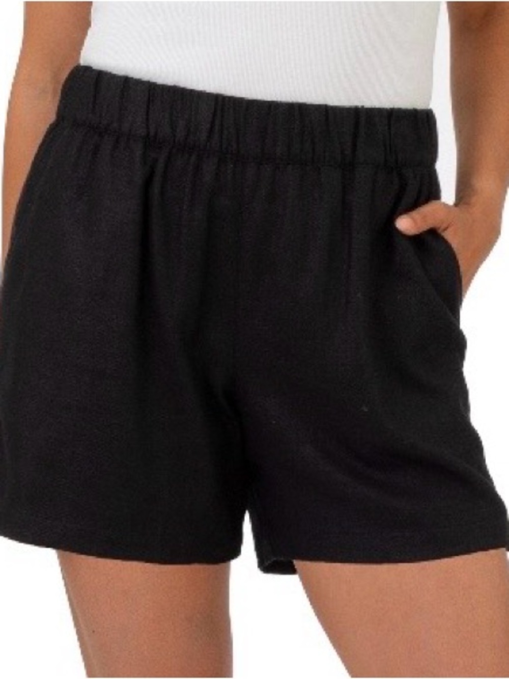 NWT Blank NYC Women's Linen-Blend Shorts XXL